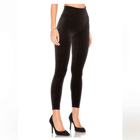 Spanx Black Velvet Leggings - Picture 1 of 2